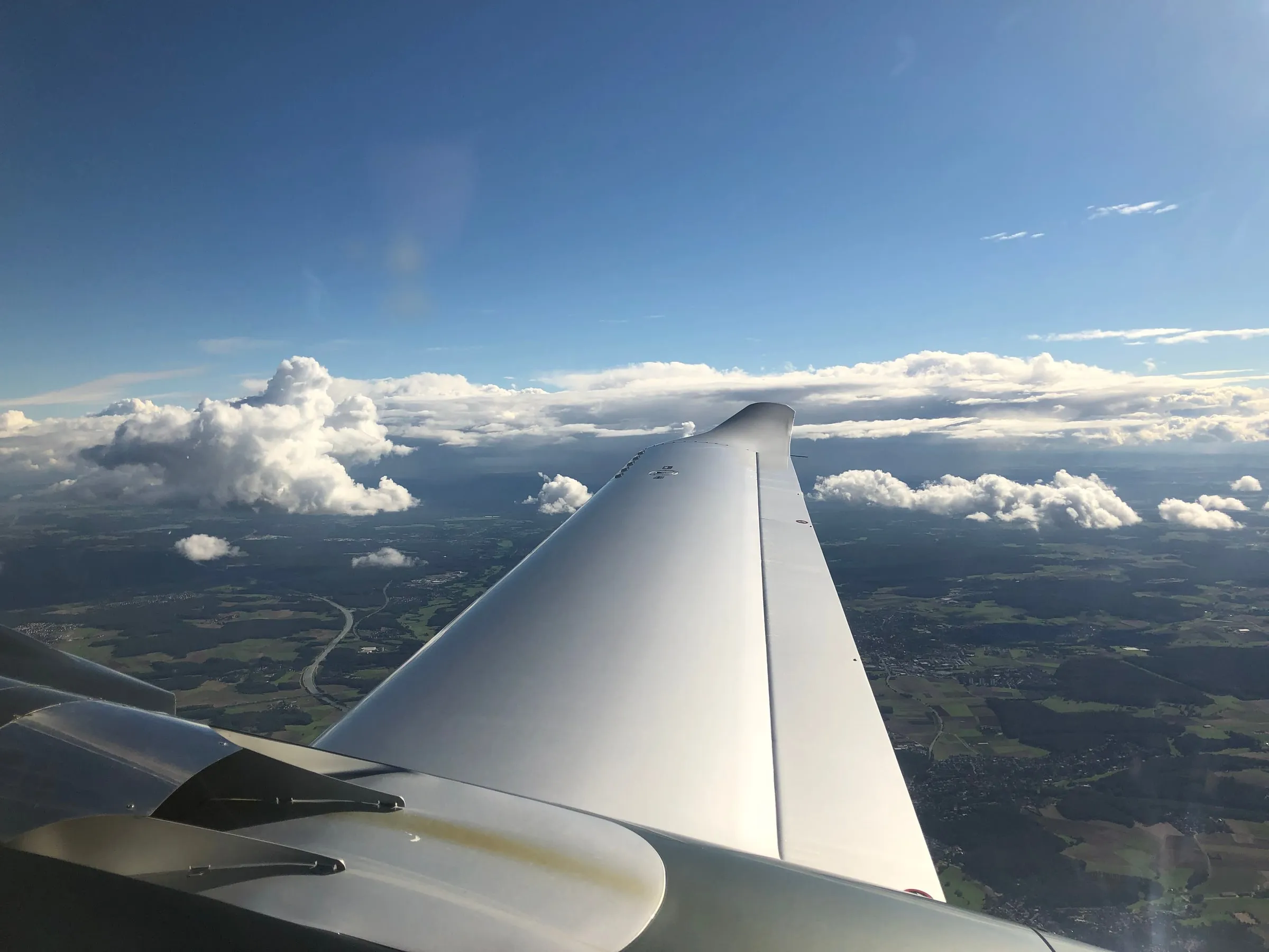 Blick aus der DA62 im Reiseflug